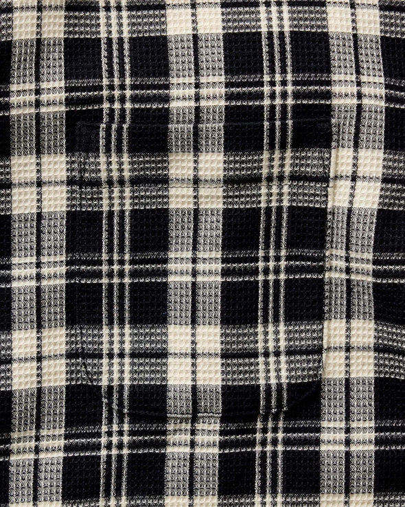 Taylor Stitch Jack LS Shirt in Coal Plaid Waffle
