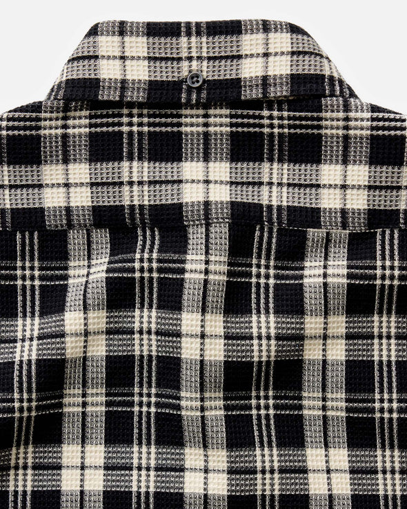 Taylor Stitch Jack LS Shirt in Coal Plaid Waffle