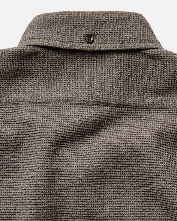 Taylor Stitch Jack LS Shirt in Fatigue Olive Waffle