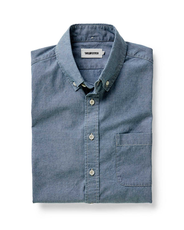 Taylor Stitch Jack LS Shirt in Washed Indigo Chambray