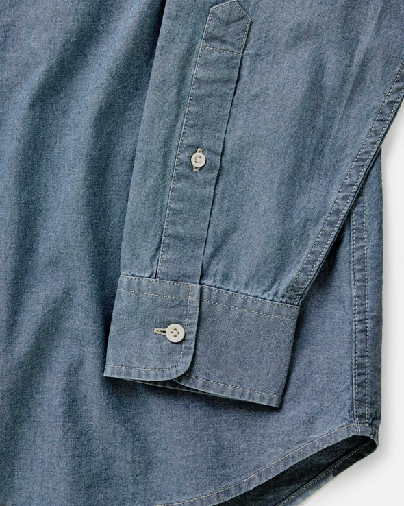 Taylor Stitch Jack LS Shirt in Washed Indigo Chambray