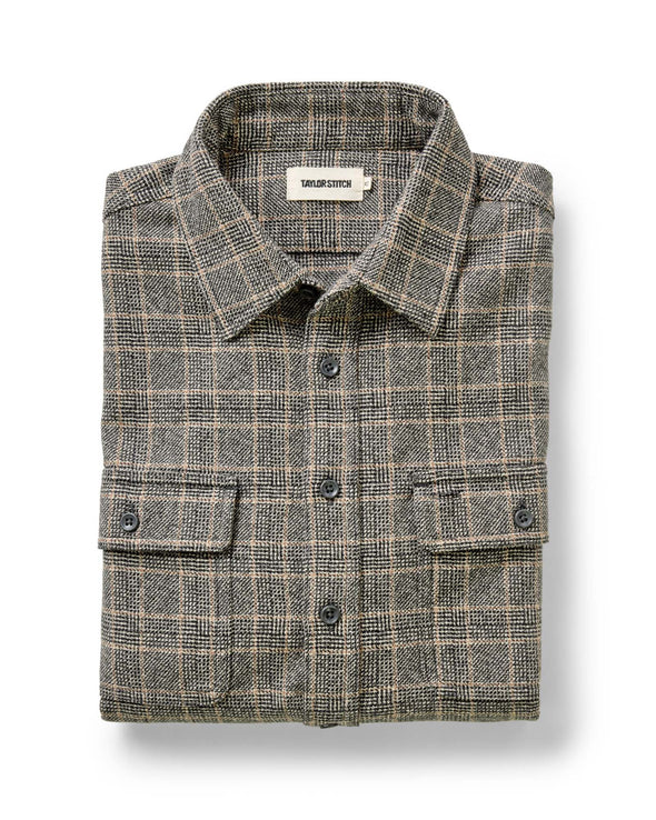 Taylor Stitch Ledge LS Shirt in Coal Plaid
