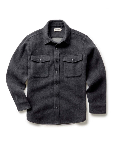 Taylor Stitch Maritime LS Shirt Jacket in Heather Charcoal Wool