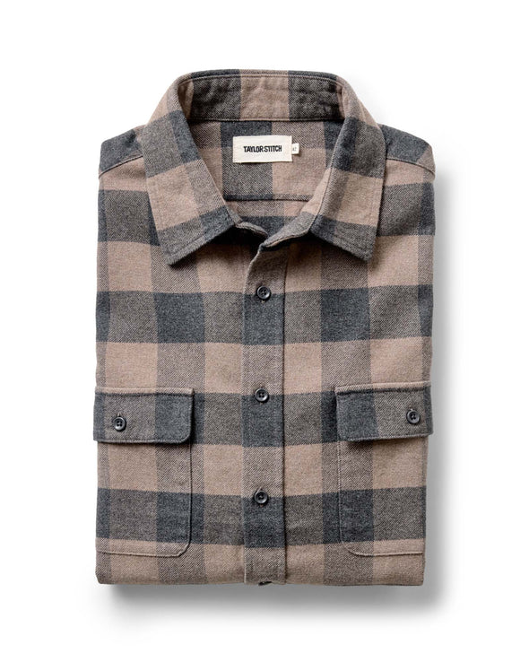 Taylor Stitch Yosemite LS Shirt in Heather Sable Buffalo Check