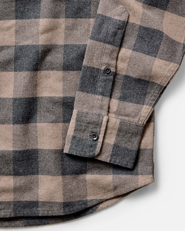 Taylor Stitch Yosemite LS Shirt in Heather Sable Buffalo Check