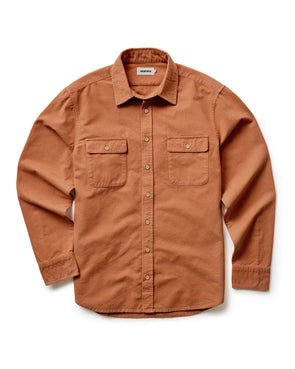 Taylor Stitch Yosemite LS Shirt in in Summit Orange