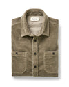 Taylor Stitch Utility Shirt in Fatigue Olive Corduroy