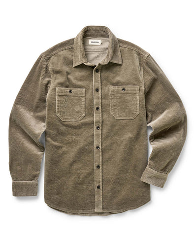 Taylor Stitch Utility Shirt in Fatigue Olive Corduroy
