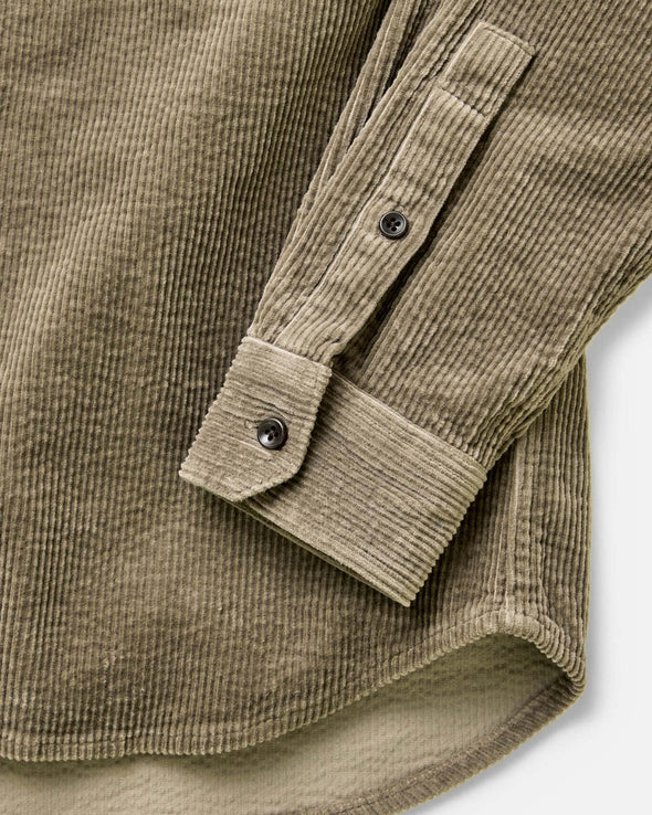 Taylor Stitch Utility Shirt in Fatigue Olive Corduroy