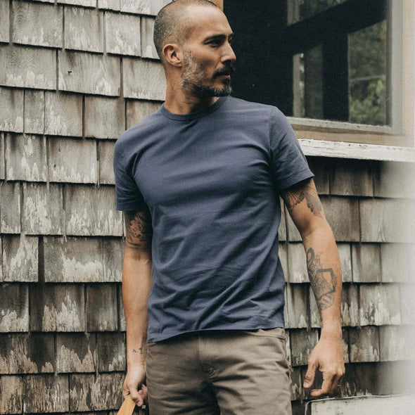 Taylor Stitch Organic Cotton SS Tee in Navy