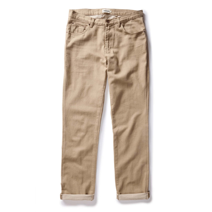 Taylor Stitch Democratic All Day Pant in Light Khaki Broken