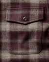 Taylor Stitch Maritime LS Shirt Jacket in Burgundy Plaid Wool