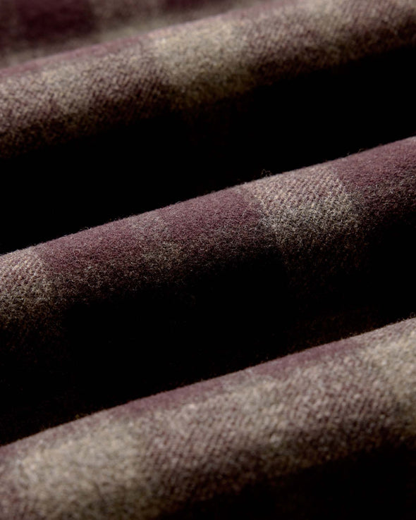 Taylor Stitch Maritime LS Shirt Jacket in Burgundy Plaid Wool