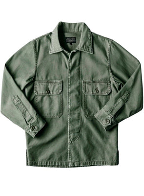 Imogene + Willie Military Shirt Jacket in Fatigue Green