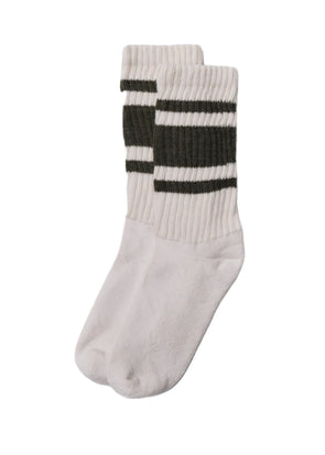 American Trench Mono Stripe Sock in Olive Heather