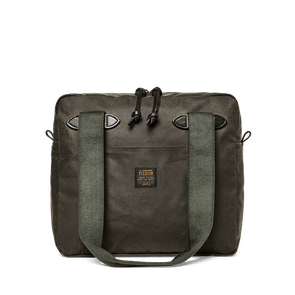 Filson Tin Cloth Zipper Tote Bag in Otter Green