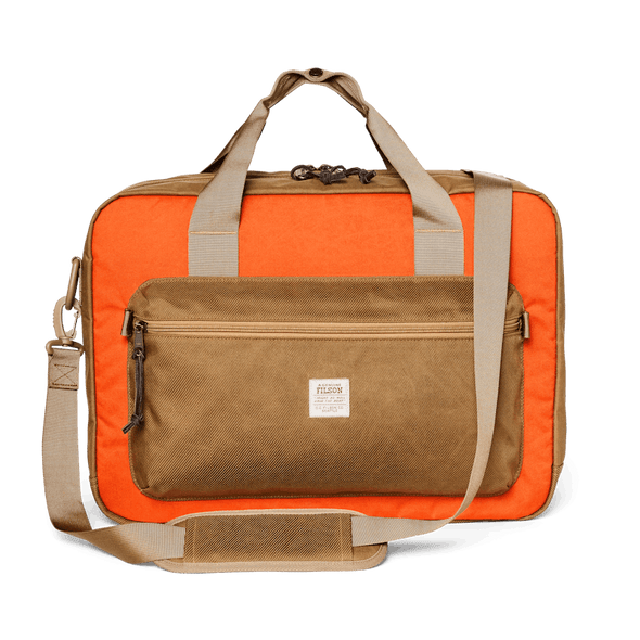 Filson Surveyor Pullman Pack in Dark Tan/Flame