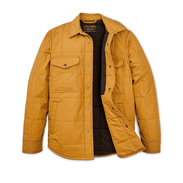 Filson Cover Cloth Quilted Jac-shirt in Yellow Ochre