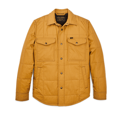 Filson Cover Cloth Quilted Jac-shirt in Yellow Ochre