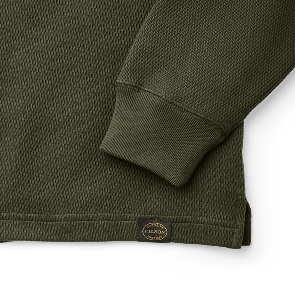 Filson Waffle Knit Thermal Crewneck in Mossy Rock