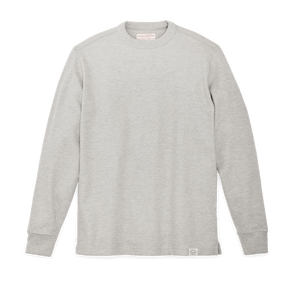 Filson Waffle Knit Thermal Crewneck in Light Heather Gray