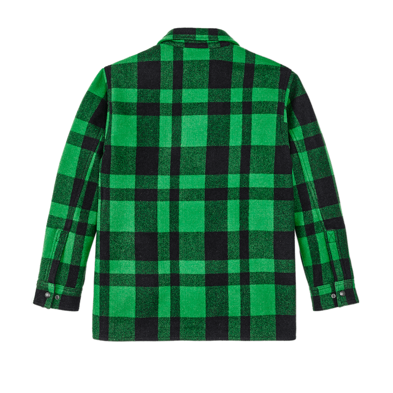 Filson Lined Mackinaw Wool Jac-Shirt in Acid Green/Black Heritage Plai Filson Lined Mackinaw Wool Jac-Shirt in Acid Green/Black Heritage Plai