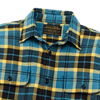 Filson Vintage Flannel Work Shirt in Blue Ash Gold Plaid