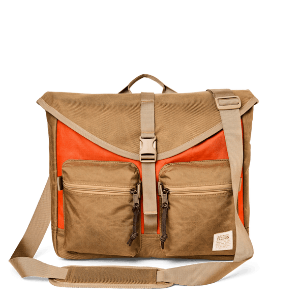 Filson Surveyor Messanger Bag in Dark Tan/Flame