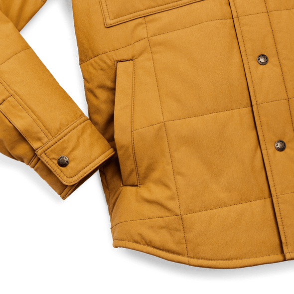 Filson Cover Cloth Quilted Jac-shirt in Yellow Ochre