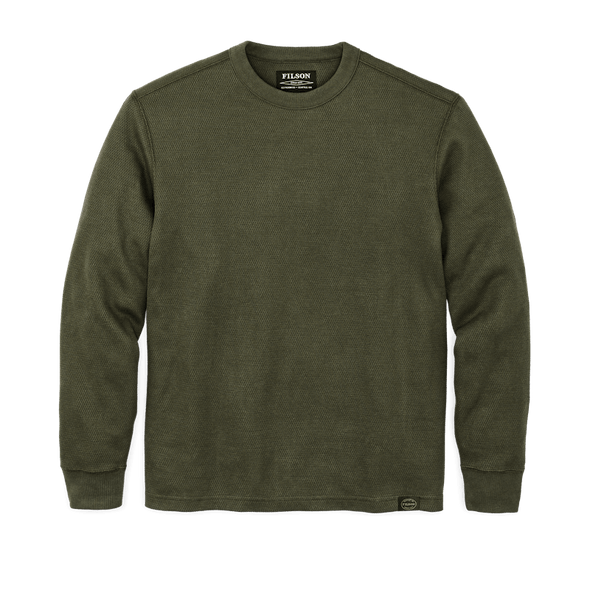 Filson Waffle Knit Thermal Crewneck in Mossy Rock