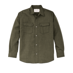 Filson Worsted Wool Guide Shirt in Forest Green Hunter