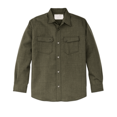 Filson Worsted Wool Guide Shirt in Forest Green Hunter