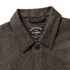 Portuguese Flannel Labura Wool Overshirt in Brown Herringbone