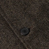 Portuguese Flannel Labura Wool Overshirt in Brown Herringbone
