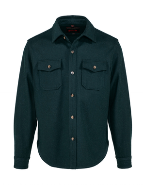 Schott N.Y.C. CPO Wool Shirt Jacket in Hunter