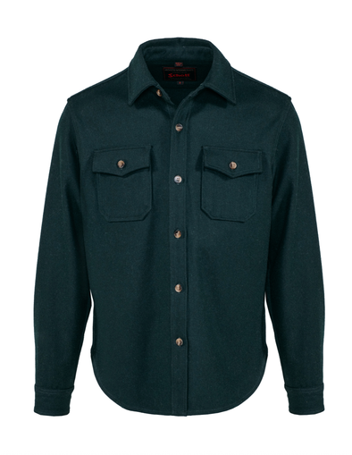 Schott N.Y.C. CPO Wool Shirt Jacket in Hunter