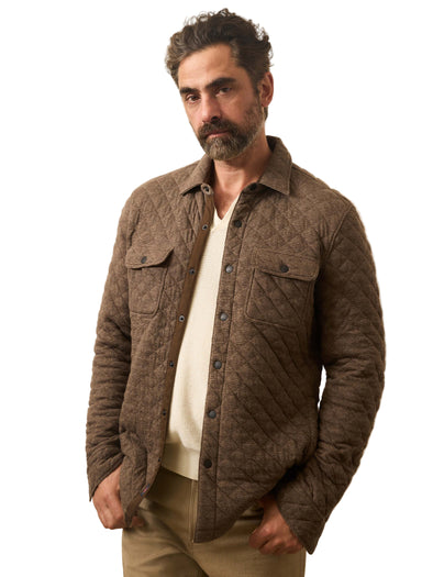 Faherty Epic Quilted CPO in Mountain Branch Heather