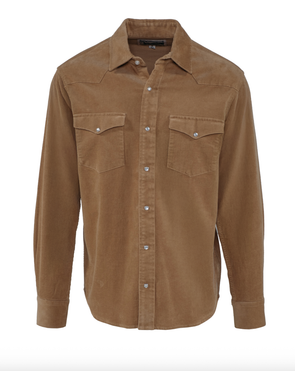 Schott N.Y.C. Corduroy Western Shirt in Tobacco