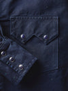 Imogene & Willie Sawtooth Pearl Snap Shirt in Reverse Black Indigo Nep