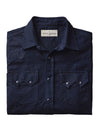 Imogene & Willie Sawtooth Pearl Snap Shirt in Reverse Black Indigo Nep