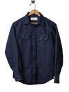 Imogene & Willie Sawtooth Pearl Snap Shirt in Reverse Black Indigo Nep
