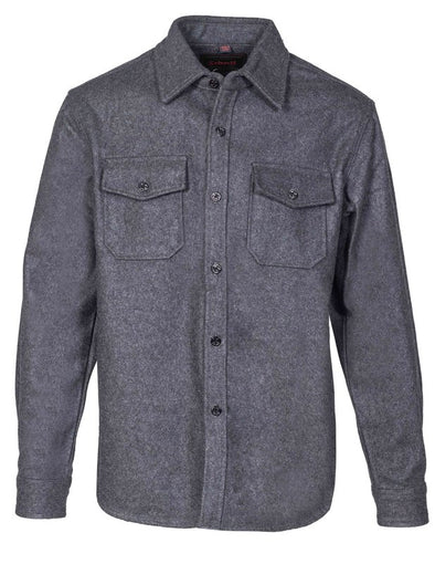 Schott N.Y.C. CPO Wool Shirt Jacket in Grey