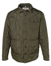 Schott N.Y.C. Down-Filled Quilted Shirt Jacket in Olive