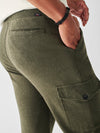 Faherty Knit Alpine Cargo Pant in Olive Heather