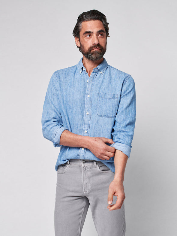 Faherty Tried and True Shirt in Vintage Indigo