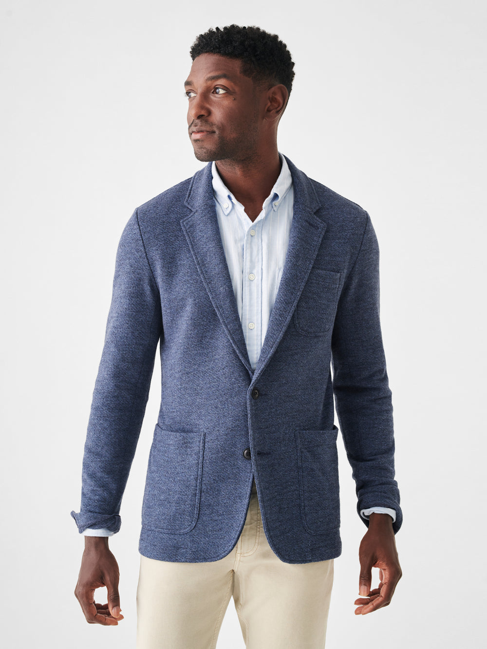 Faherty Inlet Jacket Faherty Inlet Blazer in Deep Navy Melange