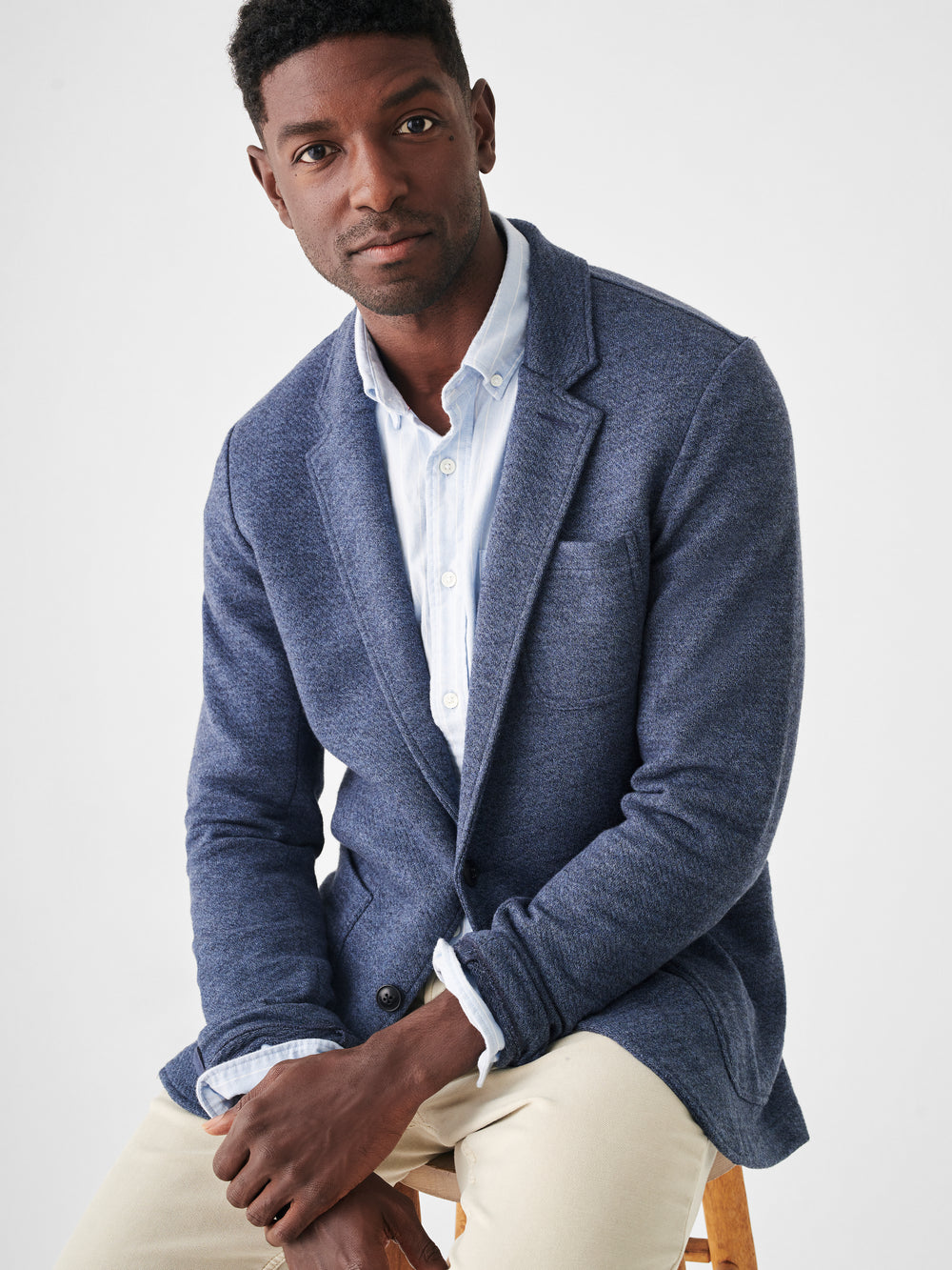 Faherty Inlet Jacket Faherty Inlet Blazer in Deep Navy Melange