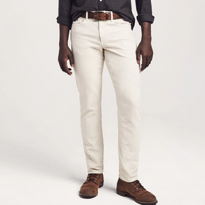 Faherty Stretch Terry 5 Pocket Pant in Stone