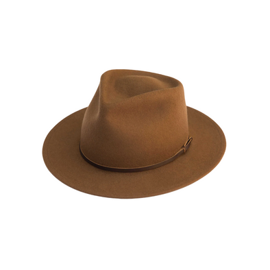 Yellow 108 Eastwood Fedora in Caramel