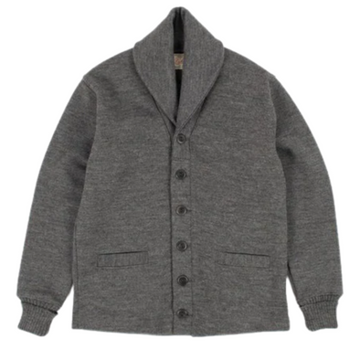 Dehen X Journeyman Co. Shawl Sweater Coat in Charcoal
